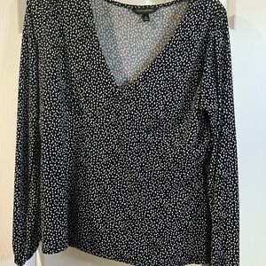 Banana Republic White Polka Dot Women's Top